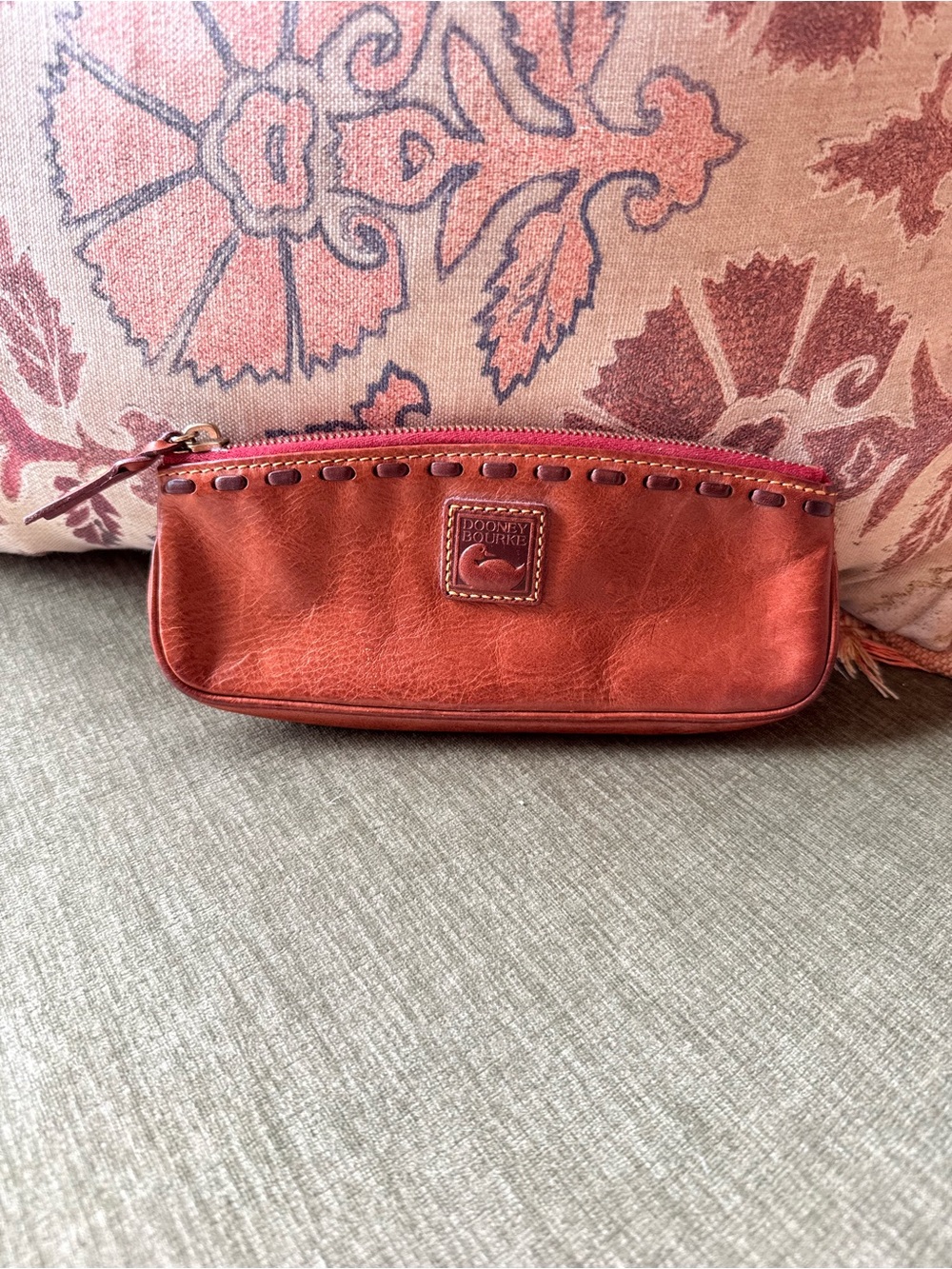 Dooney & Bourke Vintage HTF Florentine Cosmetic Case in Natural